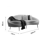 Καναπές 3θέσιος PWF-0589  ύφασμα cream 255x120x85εκ - Image 4