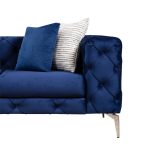 Καναπές 3θέσιος PWF-0579 τύπου Chesterfield ύφασμα μπλε 237x90x73εκ - Image 4