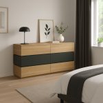 Συρταριέρα Sonlen mdf σε ανθρακί-sonoma απόχρωση 120x40x72εκ - Image 2