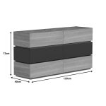 Συρταριέρα Sonlen mdf σε ανθρακί-sonoma απόχρωση 120x40x72εκ - Image 3