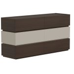Συρταριέρα Sonlen  mdf σε καρυδί-μπεζ απόχρωση 120x40x72εκ - Image 3