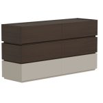 Συρταριέρα Sonlen  mdf σε καρυδί-μπεζ απόχρωση 120x40x72εκ - Image 4