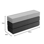 Συρταριέρα Sonlen  mdf σε καρυδί-μπεζ απόχρωση 120x40x72εκ - Image 5
