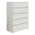 Συρταριέρα Kuanger  mdf σε λευκή απόχρωση 80x40x109εκ