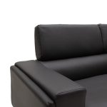Καναπές Shea  3θέσιος pu μαύρο-inox 198x80x87εκ - Image 3