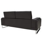 Καναπές Shea  3θέσιος pu μαύρο-inox 198x80x87εκ - Image 5