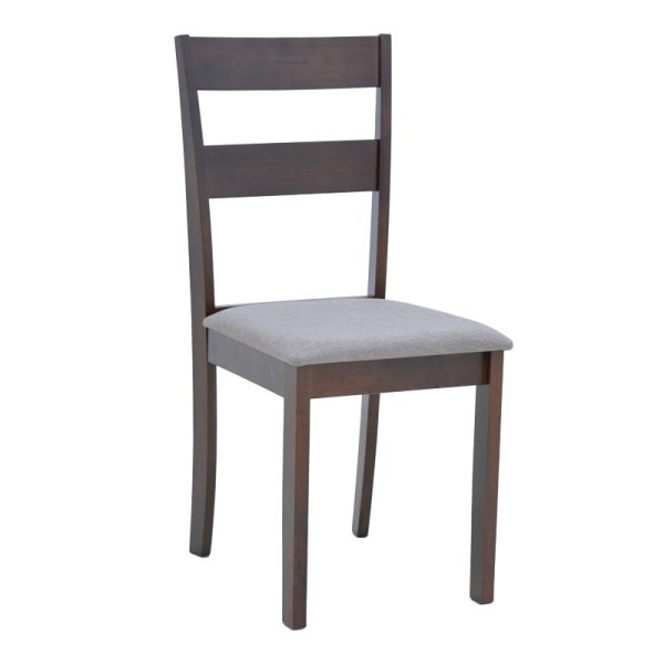 Καρέκλα Dallan  rubberwood σε καρυδί απόχρωση 40x47.5x89εκ