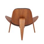 Πολυθρόνα Vilma PU μαύρο- plywood καρυδί 90x73x75εκ - Image 2
