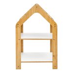 Ραφιέρα τ. Montessori Zoilen φυσικό-λευκό-ροζ mdf 50x30x80εκ - Image 3