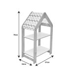Ραφιέρα τ. Montessori Zoilen φυσικό-λευκό-ροζ mdf 50x30x80εκ - Image 5