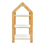 Ραφιέρα τ. Montessori Zoilen I λευκό-φυσικό-μπλε mdf 50x30x100εκ - Image 2