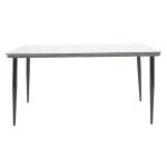 Τραπέζι Naoki  μέταλλο μαύρο-pe γκρι-γυαλί 160x90x78εκ - Image 2