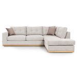 Γωνιακός καναπές αριστερή γωνία Boston ύφασμα cream-mocha 280x225x90εκ - Image 2