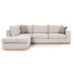 Γωνιακός καναπές δεξιά γωνία Boston ύφασμα cream-mocha 280x225x90εκ - Image 2
