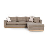 Γωνιακός καναπές αριστερή γωνία Boston  ύφασμα mocha-cream 280x225x90εκ - Image 2