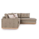 Γωνιακός καναπές αριστερή γωνία Boston  ύφασμα mocha-cream 280x225x90εκ - Image 3