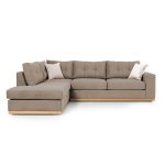 Γωνιακός καναπές δεξιά γωνία Boston ύφασμα mocha-cream 280x225x90εκ - Image 2