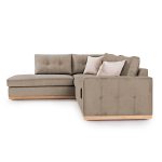 Γωνιακός καναπές δεξιά γωνία Boston ύφασμα mocha-cream 280x225x90εκ - Image 3