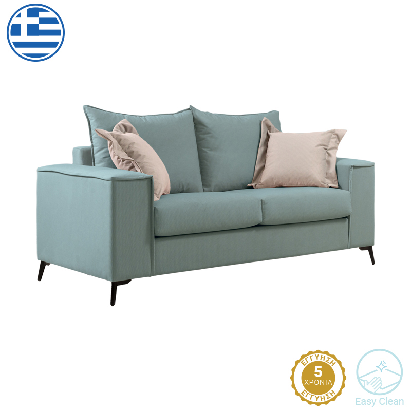 168-000087 Καναπές Verona 2θέσιος μέντα ύφασμα με μαξιλάρια σε κρεμ απόχρωση 173x93x100εκ - Image 1