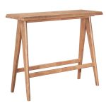 Τραπεζαρία μπαρ Winslow  σετ 7τεμ ξύλο rubberwood ανοιχτό καρυδί 120x45x100εκ - Image 2