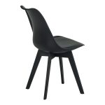 Καρέκλα Gaston I  PP-PU σε μαύρη απόχρωση 48.5x53.5x81.5εκ - Image 3