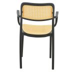Πολυθρόνα Westley pp φυσικό-μαύρο 58x47x81εκ - Image 5