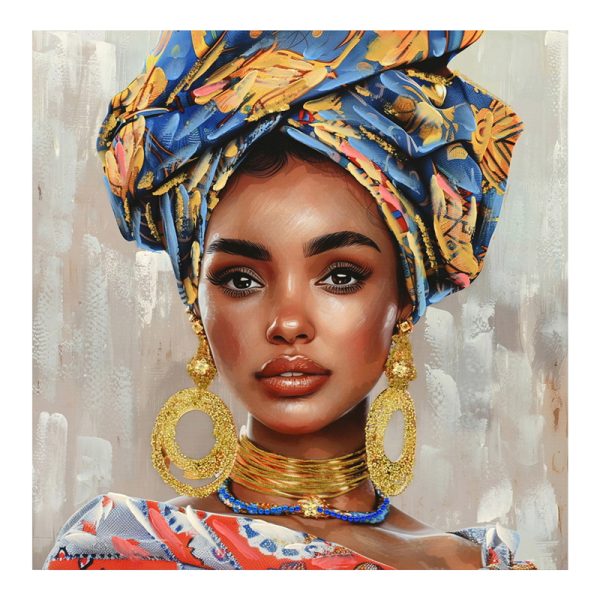 Πίνακας σε καμβά Turban 3D Inart 80x3x80εκ