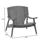 Πολυθρόνα Brazin φυσικό teak ξύλο 67x76x78.5εκ - Image 8