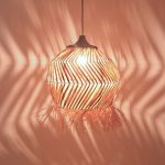 Φωτιστικό οροφής Koronse Inart sisal σε φυσικό χρώμα Φ55x68εκ - Image 2