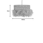 Φωτιστικό οροφής Annhele Inart sisal σε φυσικό χρώμα Φ50x35εκ - Image 3