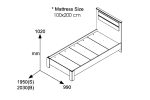 Κρεβάτι μονό OLYMPUS σε χρώμα wenge 100x200εκ - Image 13