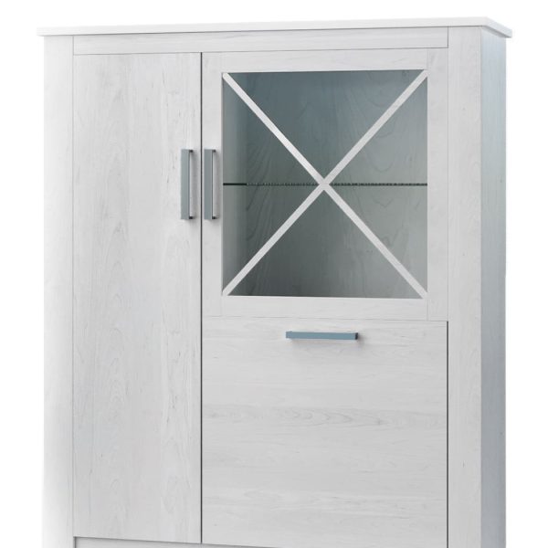 Επιδαπέδια Βιτρίνα με Γυαλί ARNETHA 113.5x37.5x143cm