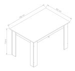 Τραπέζι Κουζίνας Wenge HAZEL 120x80x75cm - Image 2