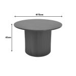 Τραπέζι σαλονιού Dovel  mdf σε sonoma-μαύρο μέταλλο Φ70x45εκ - Image 5