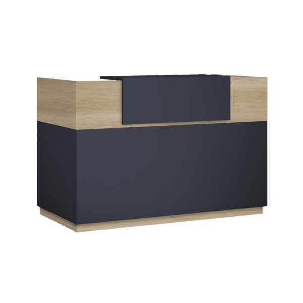 Γραφείο reception Lotus  σε χρώμα φυσικό - ανθρακί 140x70x110εκ
