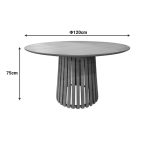 Τραπέζι Kenda I mindi ξύλο σε φυσική απόχρωση Φ120x75εκ - Image 5