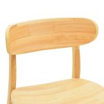 Καρέκλα Lumnia rubberwood σε φυσική απόχρωση 46x50x76εκ - Image 7