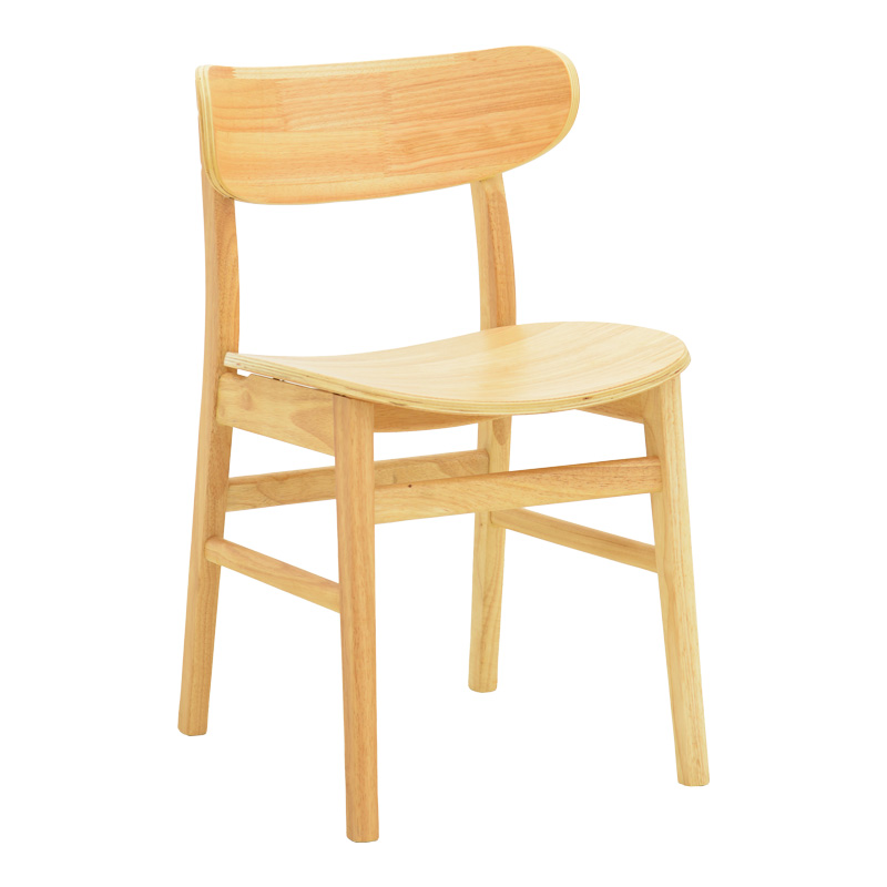 382-000008 Καρέκλα Lumnia rubberwood σε φυσική απόχρωση 46x50x76εκ - Image 1