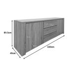 Μπουφές Kalya σε ανθρακί απόχρωση 220x49x89.5εκ - Image 8