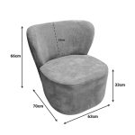 Πολυθρόνα Veridian  ύφασμα σε φυστικί απόχρωση 63x70x66εκ - Image 5