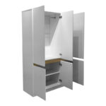 Ντουλάπα τρίφυλλη Merzia   sonoma-λευκό 120x46.5x183εκ - Image 2