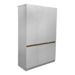 Ντουλάπα τρίφυλλη Merzia   sonoma-λευκό 120x46.5x183εκ - Image 3