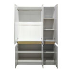 Ντουλάπα τρίφυλλη Merzia   sonoma-λευκό 120x46.5x183εκ - Image 4