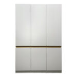 Ντουλάπα τρίφυλλη Merzia   sonoma-λευκό 120x46.5x183εκ - Image 5