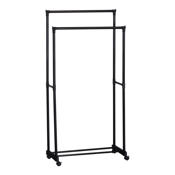 Κρεμάστρα δαπέδου Ganco  μαύρο μέταλλο 74.5x39x157εκ