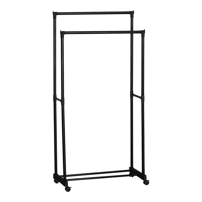 085-000038 Κρεμάστρα δαπέδου Ganco μαύρο μέταλλο 74.5x39x157εκ - Image 1