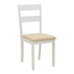 Καρέκλα Dallan  rubberwood λευκό 40x47.5x89εκ