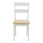 Καρέκλα Dallan  rubberwood λευκό 40x47.5x89εκ - Image 5