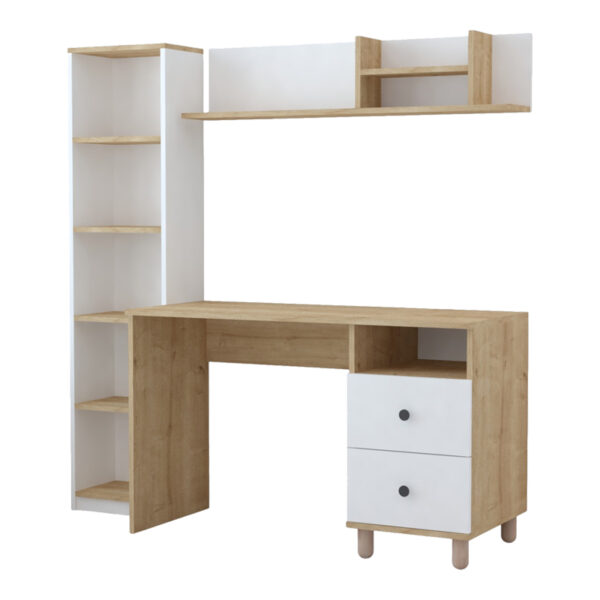 Σύνθεση γραφείου Kontor  sonoma-λευκό 160x50x162εκ