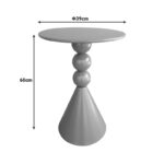 Βοηθητικό τραπέζι Bilane  μέταλλο σε terracotta απόχρωση Φ39x60εκ - Image 4